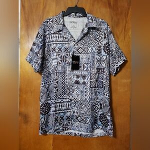 Galaxy by Harvic Mens Collared Print  Button-Down Shirt size Large
